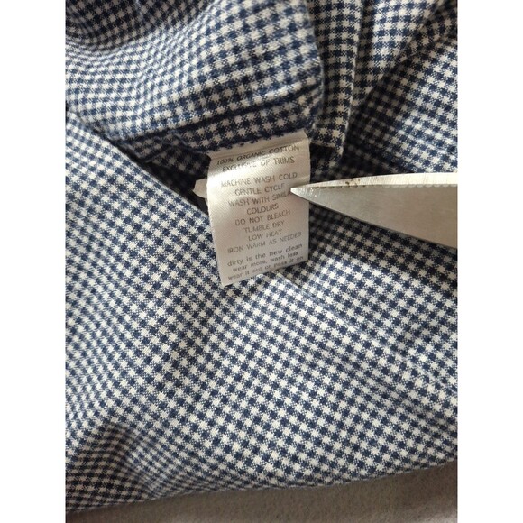 Horny Toad Men's Button Up Shirt Size Medium Plaid Long Sleeve Blue White Check - Picture 4 of 7